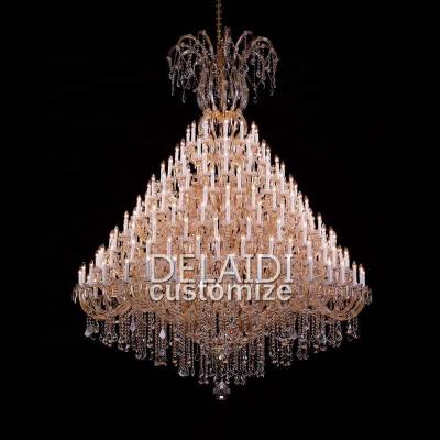 China Traditional Hotel Lobby Villa Wedding Decoration Lighting Maria Theresa Chandelier Huge Extra Large Crystal Luxury Crystal Chandelier for sale