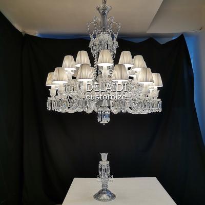 China Traditional European style chandeliers k9 chandelier lamp wedding crystal luxury hanging centerpiece for sale