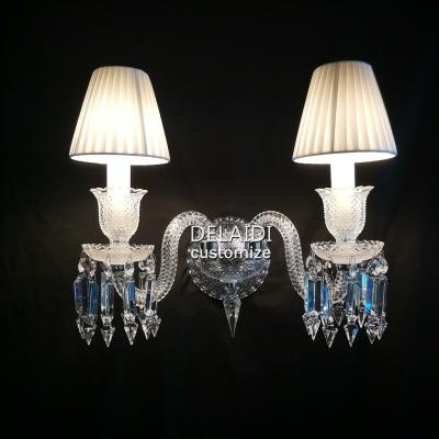 China Indoor bedroom traditional restaurant living room wall crystal sconces lamps led wall lights for home for sale