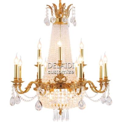 China Traditional Catholic Church Chandelier Lighting Large Copper Chandelier Classic French Crystal Chandelier for sale