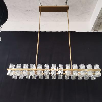 China Traditional Hanging Chandelier Pendant Light For Modern Indoor Rectangle Kitchen Dining Room Chandeliers Decoration Lighting Fixtures for sale