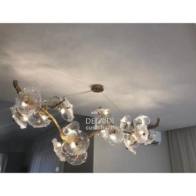 China Contemporary Modern Branch Coper Chandeliers Led Chandelier Light For Living Room Dining Room Home Stair Villa Decoration Luxury Chandelier for sale