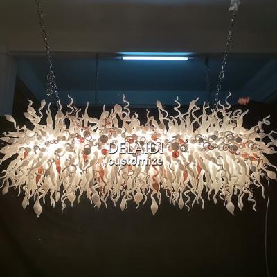 China Chihuly Style Modern Chihuly Style Blown Glass Chihuly Lobby Hotel Villa Dining Room Living Room Chandelier Light Long Rectangle Chandelier for sale