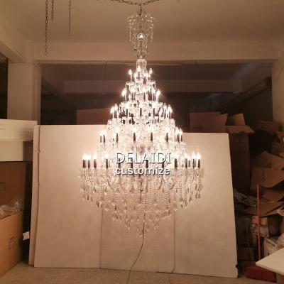 China Traditional Wedding Decoration Living Room Villa Restaurant Lobby Hotel Style Crystal Glass Bohemian Chandeliers for sale