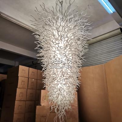 China Modern luxury large blown glass blown glass chandelier pendant light hotel lobby hotel restaurant villa banquet chandelier chihuly for sale