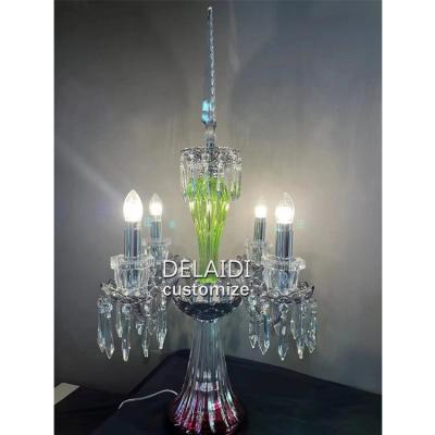 China Modern Crystal Desk Lights Table Lamp Living Room Indoor Crystal Dining Room Touch Control Bedroom for sale