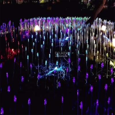 China LED Fiber Optic Light Factory Manufacturer Led Fiber Optic Design Holiday Decoration Light Creative Landscape LED Powered Outdoor Garden Lights for sale