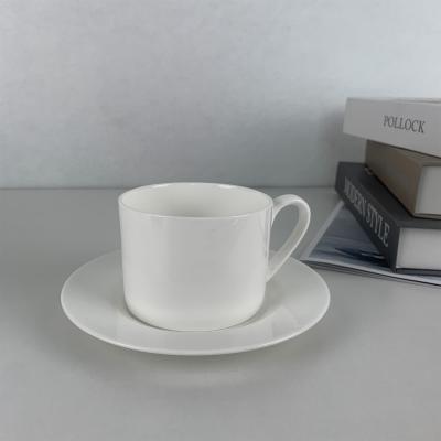 China Uninverted Creative Handmade Ceramic Tea Set Modern Tea Cups and Saucers for Adults for sale