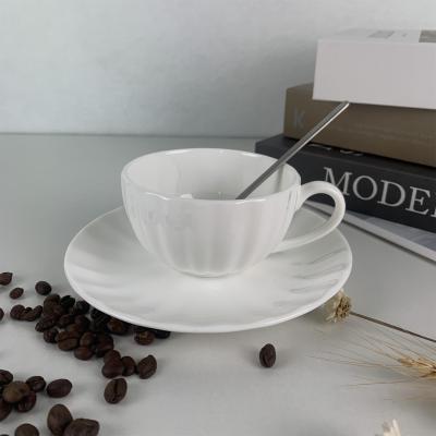 China 2021 NEW Creative Handmade Ceramic Tea Set Non Inverted Tea Set Modern Tea Cups and Saucers for Adults for sale