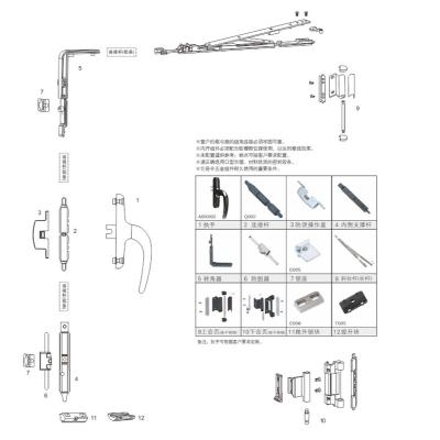 China 20mm Modern Aluminum Euro Groove Window Tilt-Turn System For Reunion Tilt Turn Windows KNX001 for sale