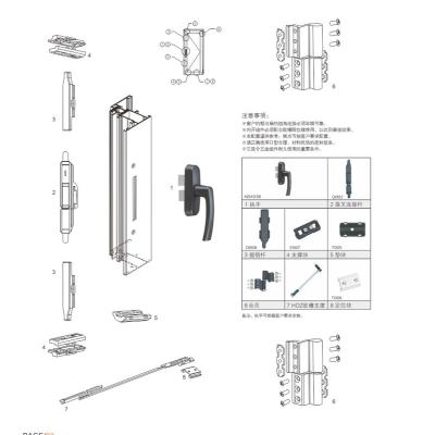 China 20mm Euro Groove Interior Opening Windows Hardware Traditional Aluminum Accessories KN003 for sale