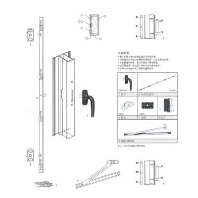 China Modern Aluminum Exterior Opening Window System Window Accessories KW003 for sale