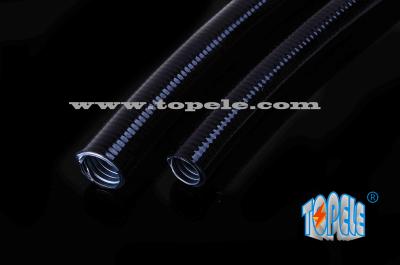 China corrugated flexible conduit Grey / Black PVC Coated Electrical Galvanized Steel Flexible Pipe for sale