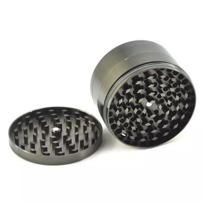 China 2022 Yiwu JUJI Amazon Hot Selling High Quality Large Size Strong CNC Teeth Grinders Wholesale 75mm 4 Layers Zinc Alloy Herbal Grinders For Smoking for sale