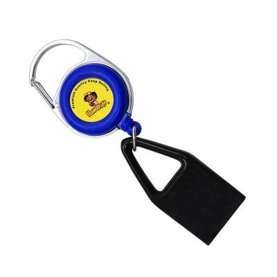 China Durable ID Badge Holder JUJI 2022 Logo Creative Prevent Loss Premium Custom Pull Out Main Clip Retractable Igniter Holder Chain Leash for sale