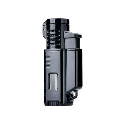 China Wholesale CLASSIC Portable Triple Lighter OEM Windproof Gas Jet Torch Cigarette Cigar Lighter Refillable For Universal for sale