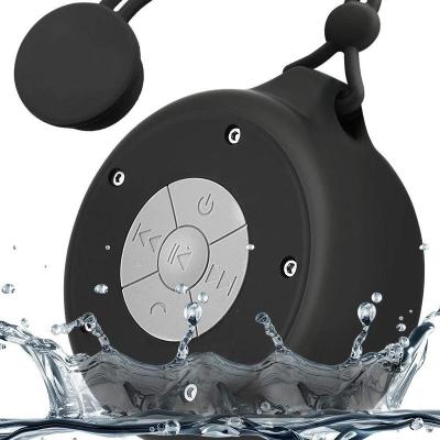 China Wireless Charger For Speaker New Cell Phone Sucker Mini Shower Speaker Lithium Battery Waterproof Portable Rechargeable Wireless Speaker Splash Proof for sale