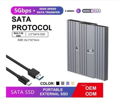 China OEM ODM 2,5 pulgadas SATA SSD de alta velocidad de transferencia de datos portátil de disco SSD en venta