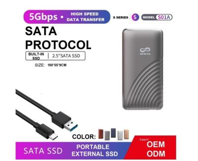 China Velocidad rápida SATA incorporado en SSD Disco duro portátil 5gbps Apertura de moho personalizado y gratuito en venta