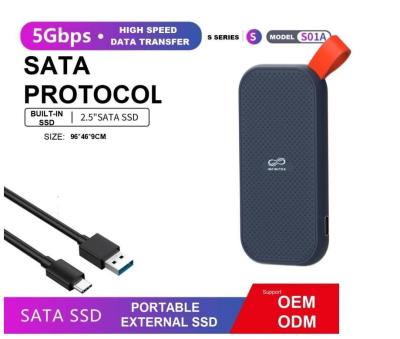 China Transferencia de datos de alta velocidad SATA Disco SSD externo 5 Gbps Para el escritorio del servidor en venta