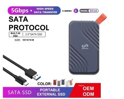 China Disco SSD externo portátil SATA 5 Gbps Interfaz de Ngff y Nvme Personalizable en venta