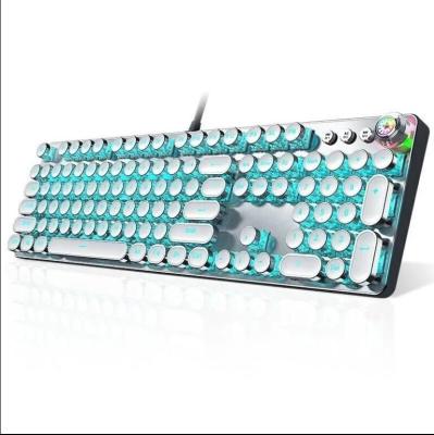 China Retro Punk Mechanical RGB Gaming Keyboard Cool 36 Dazzling Lighting Effects for sale