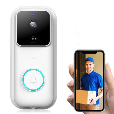 China 2020 New 1080P Door Bell Door Camera Battery Operated Plastic Smart Wireless Door Bell with wifi Home Security Night Vision Door Bell for sale