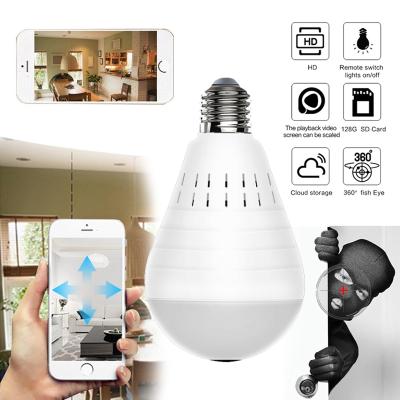 China Hot Selling Hot Price 960P LED Bulb Panoramic Smart Home WIFI Bulb WIFI Security Camera Home/Workshop/School/Store Wireless Camera With Light Camera for sale