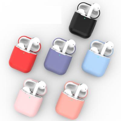 China Lightweight Soft Silicone Cases For Apple Airpods 1/2 BT Earphone Protective Wireless Cover For Apple Air Pods Charging Box Bags for sale