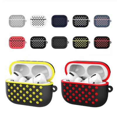 China Fanshion Airpod Case 2020 For AirpodsPro Shell Two Color Honeycomb Silicone Cover Shockproof Double-Layer Protective Cover for sale