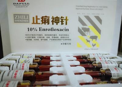 China De lichtgele Veterinaire Injectie van 10ml 50ml Enrofloxacin Te koop