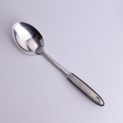 China New Design Sustainable Stainless Steel Kitchen Solid Spoon for sale