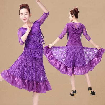 China Dresses Dancing Dress Women Modern Ladies Tango Quickstep Ballroom Performance Wear Ballroom Dance Waltz Dress for sale