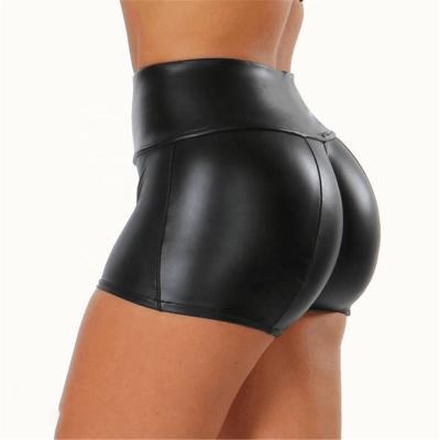 China Waterproof High Waist Shorts For Women Summer Booty Shorts Korean Style Sexy Black High Waist Sports Sweatpants Leather Trim Shorts for sale