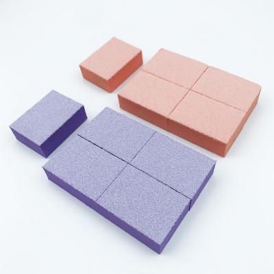 China Professional EVA Sponge +sandpaper 1500Pcs/Case Nail Tools 80 100 2 Ways Disposable 2 Sides Mini Nail Buffer Block for sale