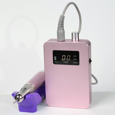 China Brushless Rechargeable Nail Polishing Machine Portable Electric Nail Polishing Aluminum Alloy Motor Nail Drill Machine for sale