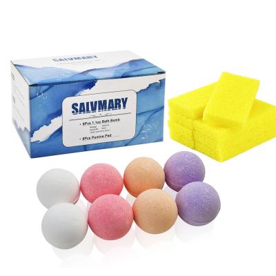 China Free Shipping Hot Sale 8Pcs Mini Bath Bombs 8Pcs Pumice Pad Disposable Bath from USA 40Boxes/Case Hotel Spa Home Spa Amazon Amazon Bombs Gift Set for sale