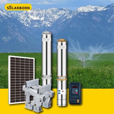 China Long Lifespan Solarborn DC Submersible Irrigation Powered Kit Solar Water Pump For Agriculture for sale