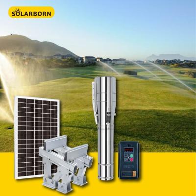 China Long Lifespan Solarborn Motor Kit System Brushless Submersible Powered Solar Water Pump For Deep Well for sale