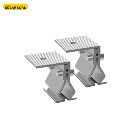 China Waterproof Best Quality Metal Roof Clamp Steel Structure Kit Panel Accessories Solarborn Solar Mounting System for sale