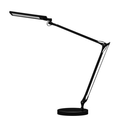 China Minimalist Dimmable LED Desk Lamp Swing And Slim Arm Work Light With Clamp Clip Base Desk Table Lamp 1H/2H Timer for sale