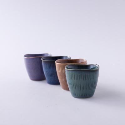 China Sustainable Reusable Coffee Cup Fambe Creative Ceramic Coffee Mug Not With Saucer for sale