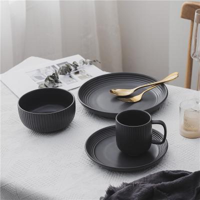 China Disposable 16 Pcs Western Round Ceramic Fine Bone China Dinnerware Sets For Hotel Restaurant Home for sale