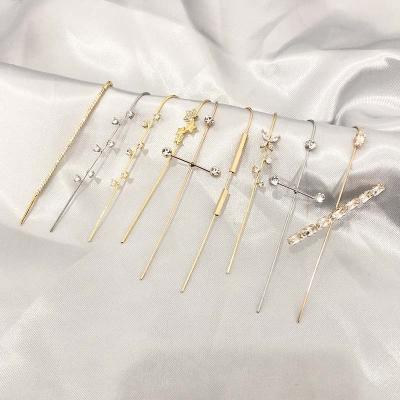 China Office/Career Style New Ear Hooks Fashionable Six-pointed Star No Ear Hole Organizer Earrings For Lady for sale