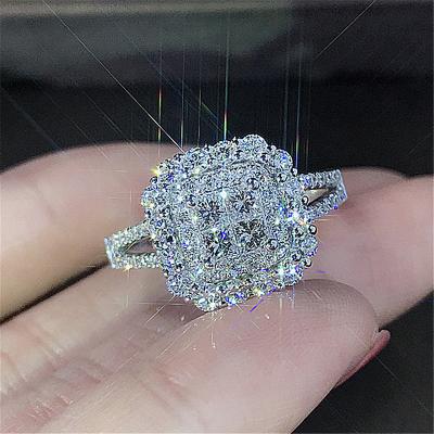 China FASHIONABLE Hot Sale Zircon Fashion Ring 925 Sterling Silver Jewelry Rings For Women for sale