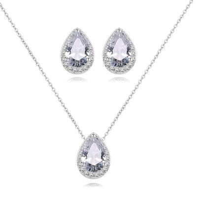 China FASHIONABLE Design Hot Sale Silver High Quality Jewelry Necklace Set For Women for sale