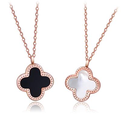 China 2020 New Design Korean FASHIONABLE Simple Exquisite Geometric Bee Letter Moon Star Zircon Stainless Steel Necklace for sale