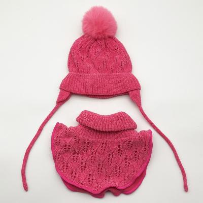 China Plain Custom Beanie Neck Warmer Set with Cusotomer Embroidery  Logo for Children for sale