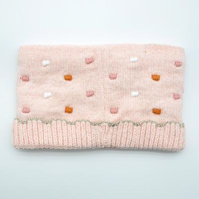 China Short Wholesale Custom Design Winter Neck warmer Acrylic Knitted Beanie Pink Neck Gaiter for Girls for sale