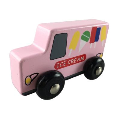 China Educational SOLID WOODEN ICE CREAM TRUCK TOY for sale